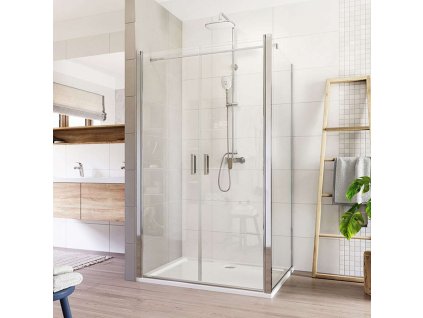 Mereo Sprchový kout, Lima, obdélník, dvoukřídlý, lítací, 120x90 cm, chrom ALU, sklo Čiré CK87523K