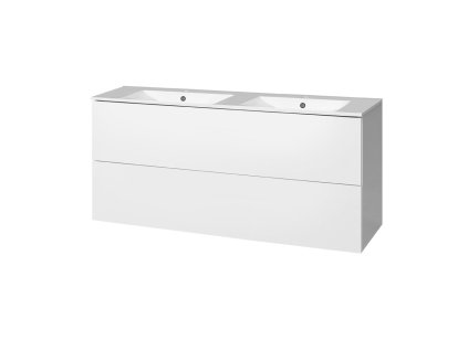 Mereo Aira, koupelnová skříňka s keramickým umyvadlem 121 cm, bílá CN713