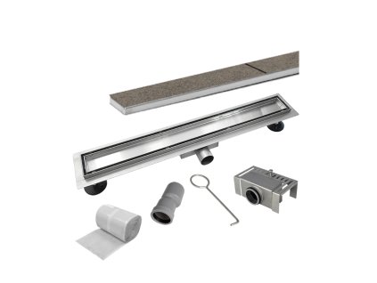 Mereo Odtokový sprchový žlab 90 cm, vč. roštu TILE CZ133