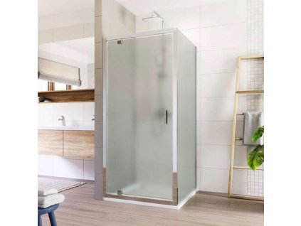 Mereo Sprchový kout, Lima, čtverec, pivotový, 100x100 cm, chrom ALU, sklo Point CK86932K