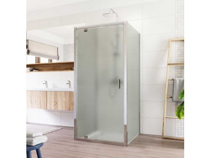 Mereo Sprchový kout Lima, čtverec do prostoru U, pivotový, 80x80x80 cm, chrom ALU, sklo Point CK86812K