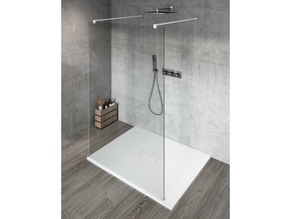 Gelco VARIO WHITE jednodílná sprchová zástěna do prostoru, čiré sklo, 900 mm GX1290GX2215