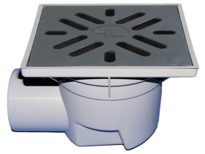 HL 605 dvorní vtok s plast. rámem DN100, mřížka 244x244, litina, HL605