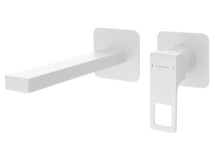 Sapho FORATA podomítková umyvadlová baterie, délka hubice 21,5cm, bílá mat FT118/14