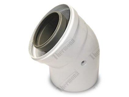 Koleno souosé průměr 80/125, 45°, PP/AL, 26432