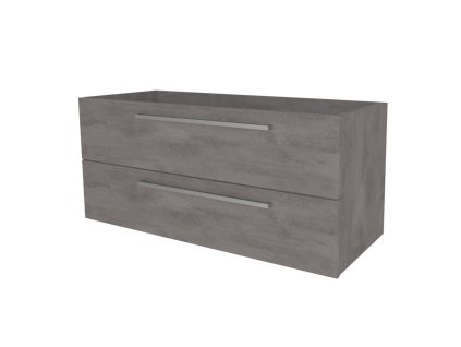 Mereo Bino, koupelnová skříňka 121 cm, Multidecor, Beton tmavě šedý CN693SBET2