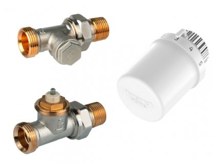 Honeywell Resideo termostatický set s připojením na potrubí vnějším závitem 3/4", přímý, VTL3026DS15