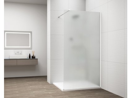 Polysan ESCA WHITE MATT jednodílná sprchová zástěna k instalaci ke stěně, matné sklo, 1100 mm ES1111-03