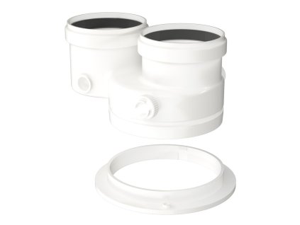 JUNKERS - BOSCH připojovací kus kouřovodu 2 x Ø 80mm PP V2 (dříve AZB 922), 7738113529