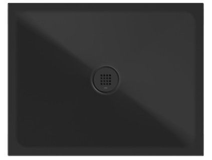 GSI Keramická sprchová vanička, obdélník 90x70x2cm, černá mat 46090726