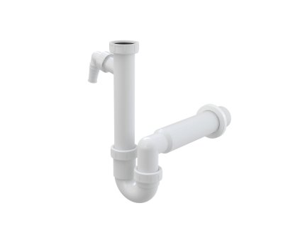 ALCA Sifon trubkový dřezový DN 50 s přípojkou Ø 17–23 mm a převlečnou maticí G 6/4" A81-DN50