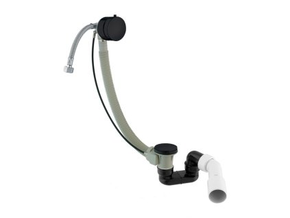 Hopa Vanový sifon s napouštěním přes přepad, černá barva BAHATK132SBL