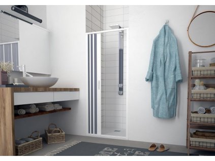 FORTE Sprchová zástěna FLEX - MARTE NEW Rozměr A - 150 - 170, Rozměr C - 185, Typ otevírání - Zavírání na stranu OLBBXF125001