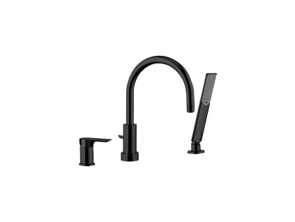 HOPA Tříotvorová vanová baterie  ARNO 0714 - černá matná BAREI0714