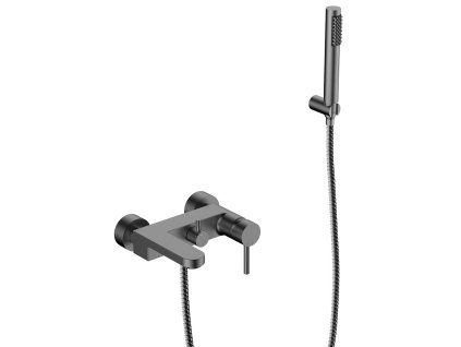 BESCO Nástěnná vanová baterie DECCO grafitová s příslušenstvím BABWDSGR