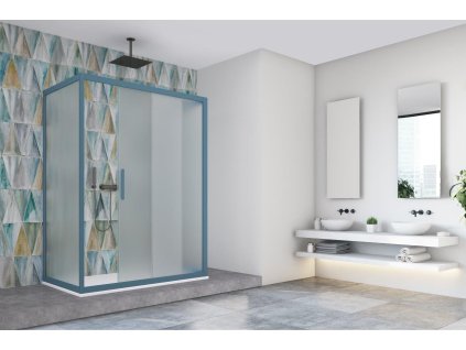 FORTE Sprchový kout BE.COLORS N1FS Barva rámu - 493 silver, Rozměr A - 110, Výplň - Reflex bezpečnostní sklo - 6 mm BBCO201493701