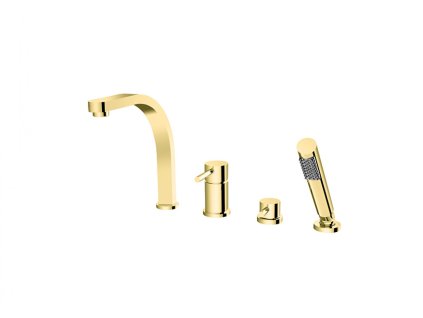 BESCO 4 - otvorová vanová baterie DECCO zlatá s příslušenstvím BABWD4ZL