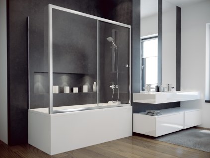 BESCO Boční panel k vanové zástěně DUO SLIDE II Barva rámu - Hliník leštěný, Rozměr A - 70 , Rozměr C - 150, Směr zavírání - Univerzální Levé / Pravé, Výplň - Čiré bezpečnostní sklo - 6 mm BCDUSL70CC