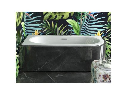 BESCO Asymetrická vana AVITA SLIM+ 150 x 75 cm - levé provedení Nožičky k vaně - S nožičkami, Rozměr vany - 150 × 75 cm, Způsob provedení - Levé VANAVIT15SLIMLP+OLVPINOZ