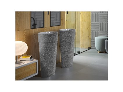 BESCO Volně stojící umyvadlo UNIQA GLAM - grafitová KEUNIVSGLAM03