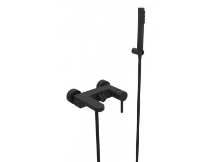 BESCO Nástěnná vanová baterie DECCO Černá s příslušenstvím BABWDSCZ