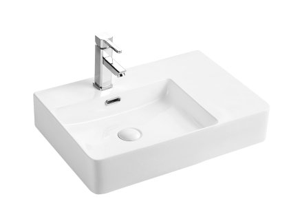 HOPA Umyvadlo PIENO - nástěnné i na desku 60,5×43×12,5 cm Umývátko provedení - Pravé umývátko OLKLT2223L