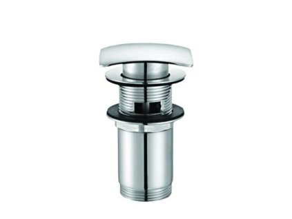 Hopa Umyvadlová výpusť click-clack s přepadem HRANATÁ OLBAEUVCR05