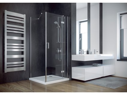 BESCO Čtvercový sprchový kout VIVA 195C Rozměr A - 90, Směr zavírání - Pravé (DX) BCVIV90CTVEP