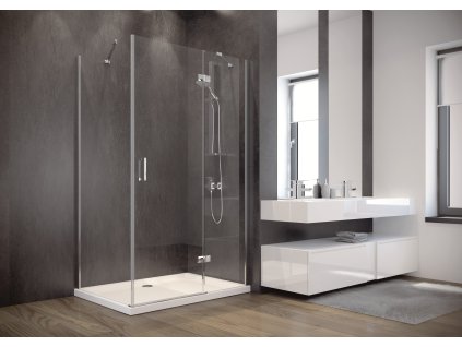 BESCO Obdélníkový sprchový kout VIVA 195O Rozměr A - 100, Rozměr B - 80, Směr zavírání - Pravé (DX) BCVIV8010P