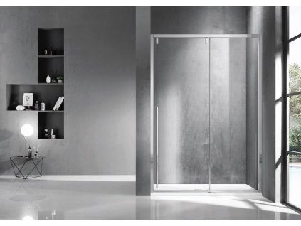 HOPA Sprchové dveře ADRA 150 - s tichým dovíráním Barva rámu - Hliník leštěný, Rozměr A - 150, Směr zavírání - Pravé (DX), Výplň - Čiré bezpečnostní sklo - 8 mm BCADRA15CC