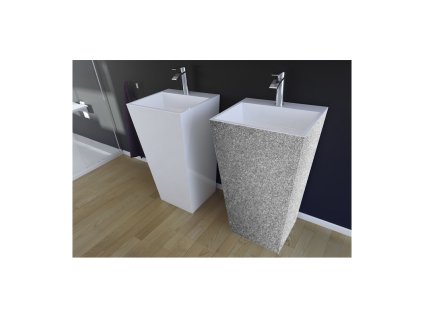 BESCO Volně stojící umyvadlo VERA GLAM Barva - GLAM 02 - stříbrná, Provedení odpadu - Zadní odpad KELUZGLAM02