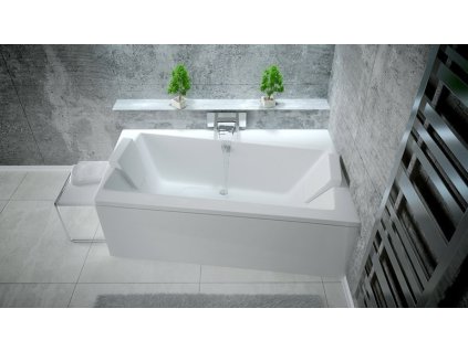 BESCO Asymetrická vana ASTI Nožičky k vaně - Bez nožiček, Rozměr vany - 170 × 110 cm, Způsob provedení - Pravé VANAST17P