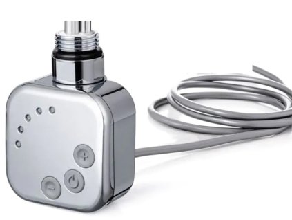 Hopa Topná tyč BURGH s termostatem a časovačem Barva topné tyče - Chrom, Typ připojení - Rovný kabel, Výkon topné tyče - 800 W RDOHT2RK80002