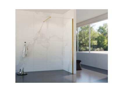 HOPA Walk-in sprchový kout LAGOS NEW 195 Barva rámu - Zlatá, Rozměr A - 110 BCLAGO11BGCN