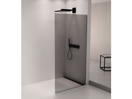 Polysan ARCHITEX sada pro neviditelné uchycení skla, podlaha-stěna, 1610x2105mm, černá mat AL2116B