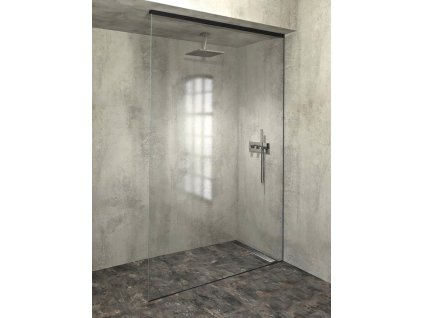 Polysan ARCHITEX sada pro neviditelné uchycení skla, podlaha-stěna-strop, 1610x2600mm, černá mat AL2616B