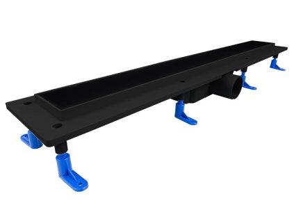 HOPA Odtokový žlab STANDARDline BLACK 2v1 (vložení dlažby) Rozměr A - 70 , Varianta roštu - Klasszik OLPZLABST69BK