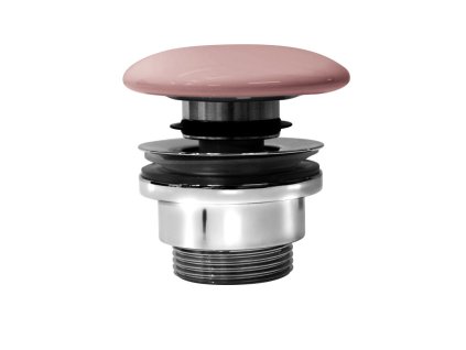 GSI umyvadlová výpust 5/4“, click-clack, keramická zátka, 5-65mm, blush mat PCS24
