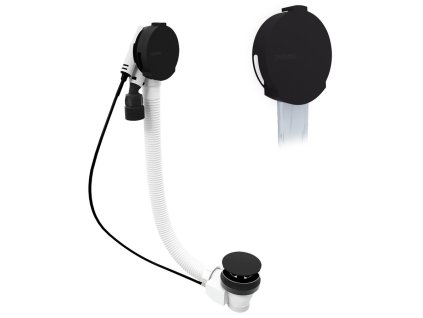 Polysan MARBLE vanová souprava s napouštěním, bovden, délka 800mm, černá mat 11052.21