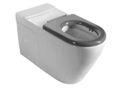 Sapho MEDIC WC kombi, zvýšený sedák, Rimless, 37x80 cm, spodní/zadní odpad, bílá MC102-111