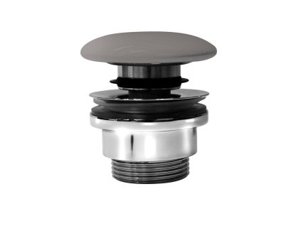 GSI umyvadlová výpust 5/4“, click-clack, keramická zátka, 5-65mm, tortora mat PCS05