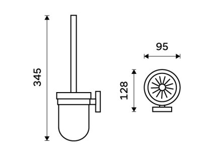 Nimco Toaletní WC kartáč, keramický UN 13094KU-26