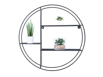 Hopa Nástěnná drátěná polička, 53x53x12 cm, černá barva KD02081782