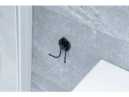 Hopa Drátěný věšák na stěnu na nalepení 3M, černá barva KD02091662