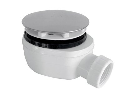 GELCO vaničkový sifon, průměr 90mm, DN40, nízký, krytka nerez lesk PB90EXN