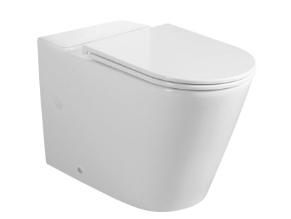 Sapho AVIS WC kombi mísa, Vortex Rimless, 66x36 cm, spodní/zadní odpad, bílá PC106-111