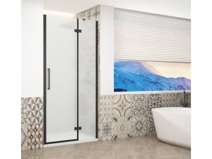 Gelco TRINITY BLACK sprchové dveře do niky 1000mm, matné sklo, pravé GT1210MR-B