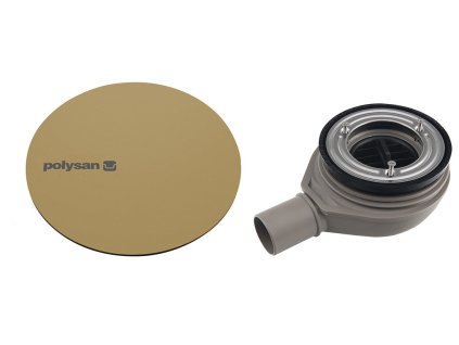 Polysan MIRAI vaničkový sifon, průměr 90mm, DN40, krytka zlato mat 72730GB
