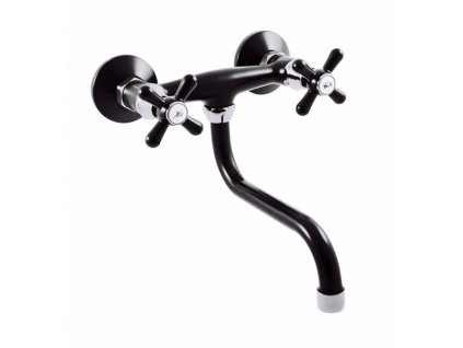 MORAVA RETRO - Umyvadlová/dřezová baterie, Černá matná/Chrom MK101.5/21CMATC, RAV Slezák