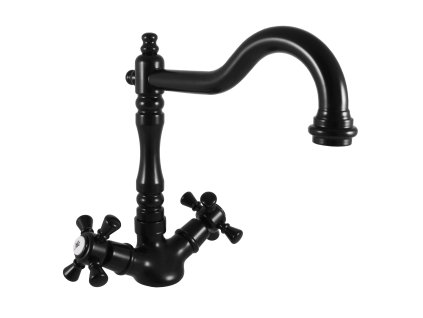 MORAVA RETRO - Dřezová baterie, Černá - matná MK320.5/8CMAT, RAV Slezák